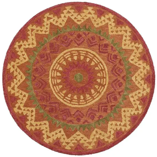 Orange Decorative Area Rug Photo 3