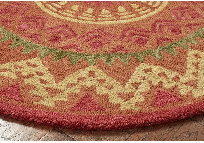 Orange Decorative Area Rug Photo 9