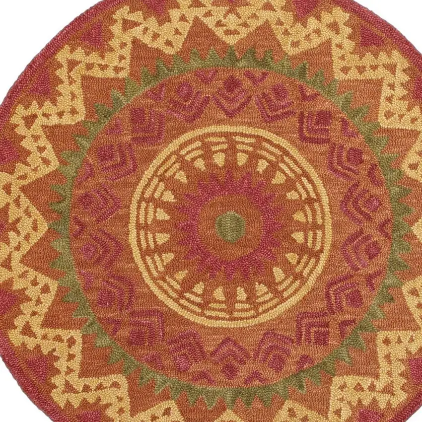 Orange Decorative Area Rug Photo 2