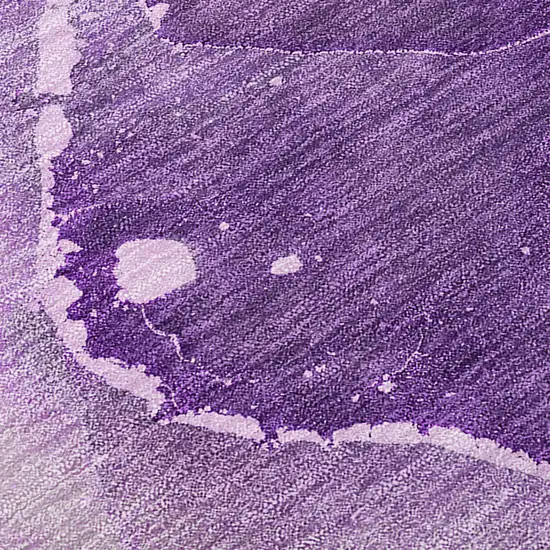 Purple Round Abstract Washable Non Skid Indoor Outdoor Area Rug Photo 8