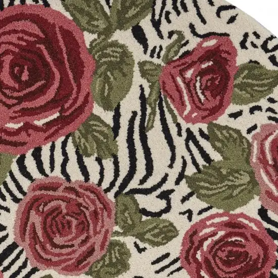 Red Rose Bed Area Rug Photo 6