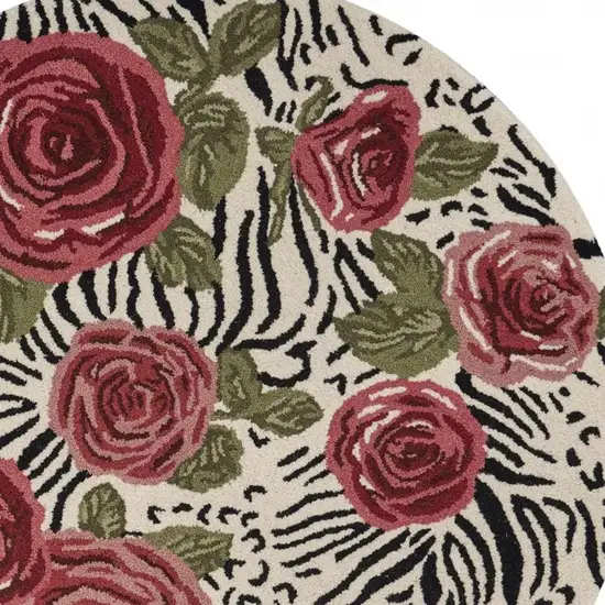 Red Rose Bed Area Rug Photo 7