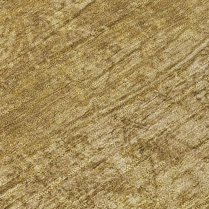 Tan Round Abstract Washable Non Skid Indoor Outdoor Area Rug Photo 8