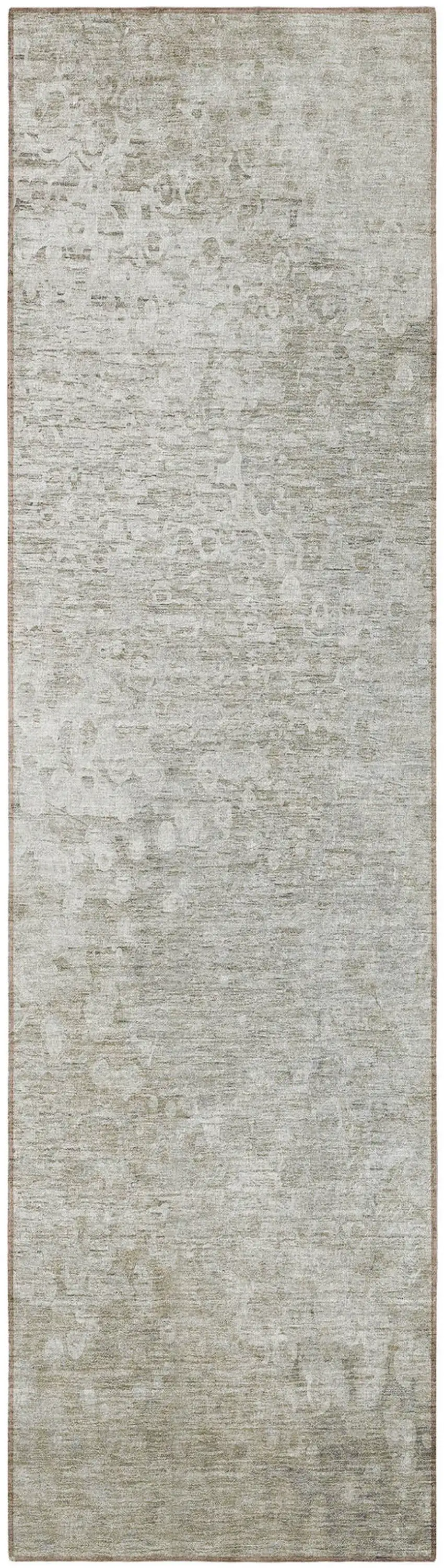 8' Runner Beige Washable Non Skid Indoor Outdoor Runner Rug Photo 5
