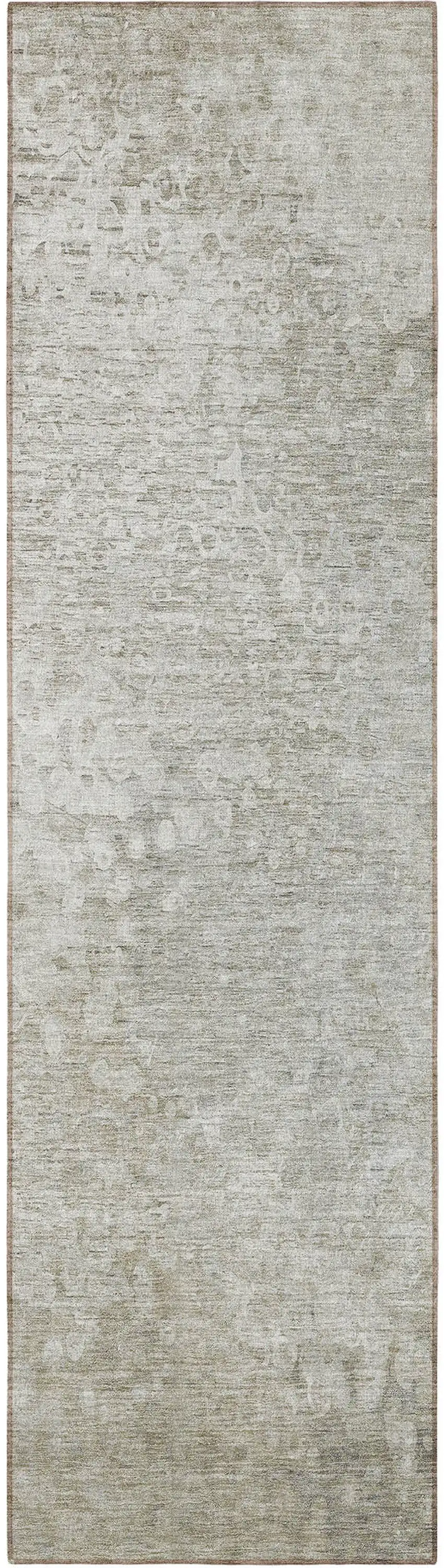 Beige Washable Non Skid Indoor Outdoor Runner Rug Photo 4