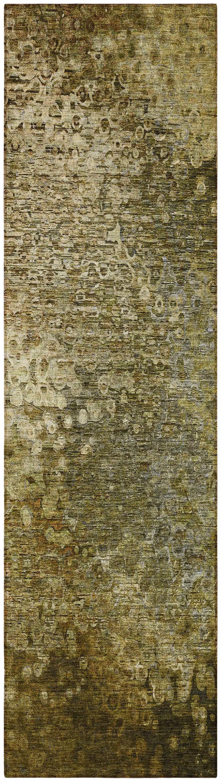 Brown Washable Non Skid Indoor Outdoor Runner Rug Photo 5