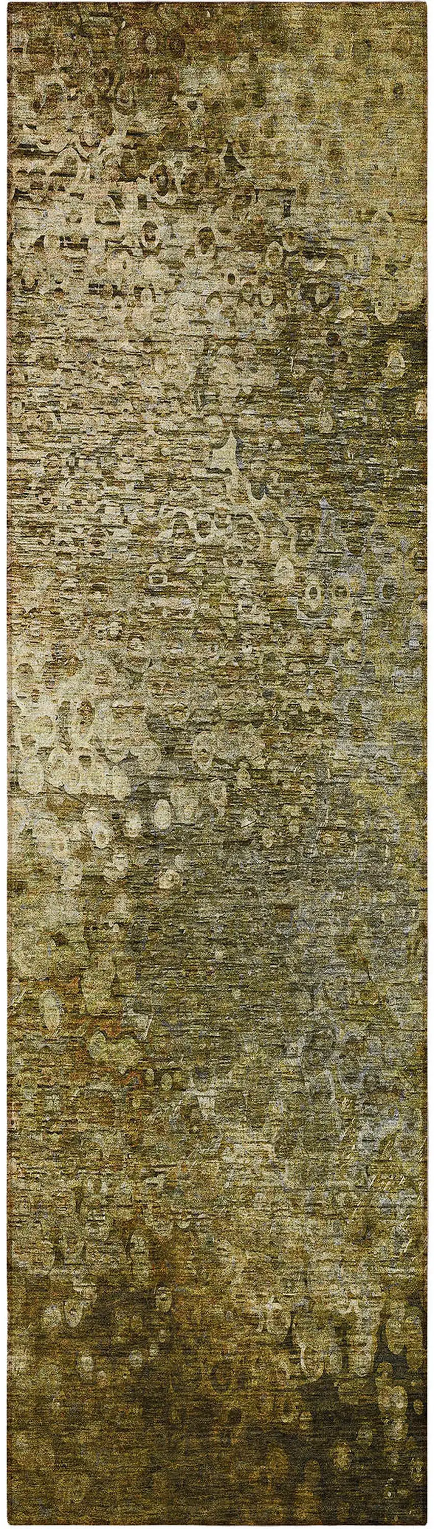 Brown Washable Non Skid Indoor Outdoor Runner Rug Photo 5