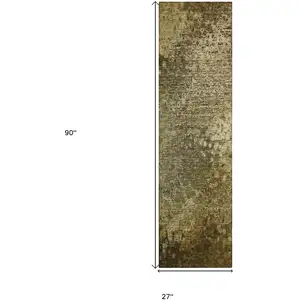 Photo of 8' Runner Brown Washable Non Skid Indoor Outdoor Runner Rug