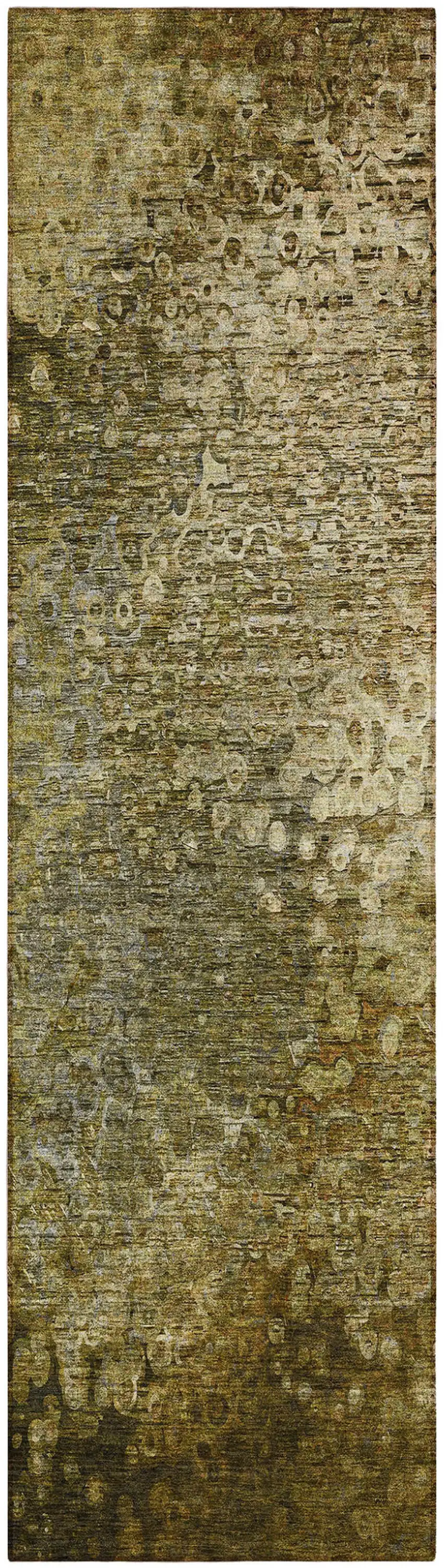 Brown Washable Non Skid Indoor Outdoor Runner Rug Photo 2