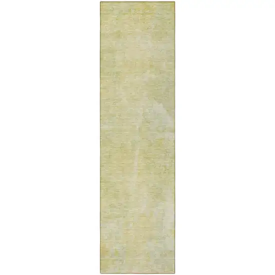Gold Abstract Washable Non Skid Indoor Outdoor Runner Rug Photo 4