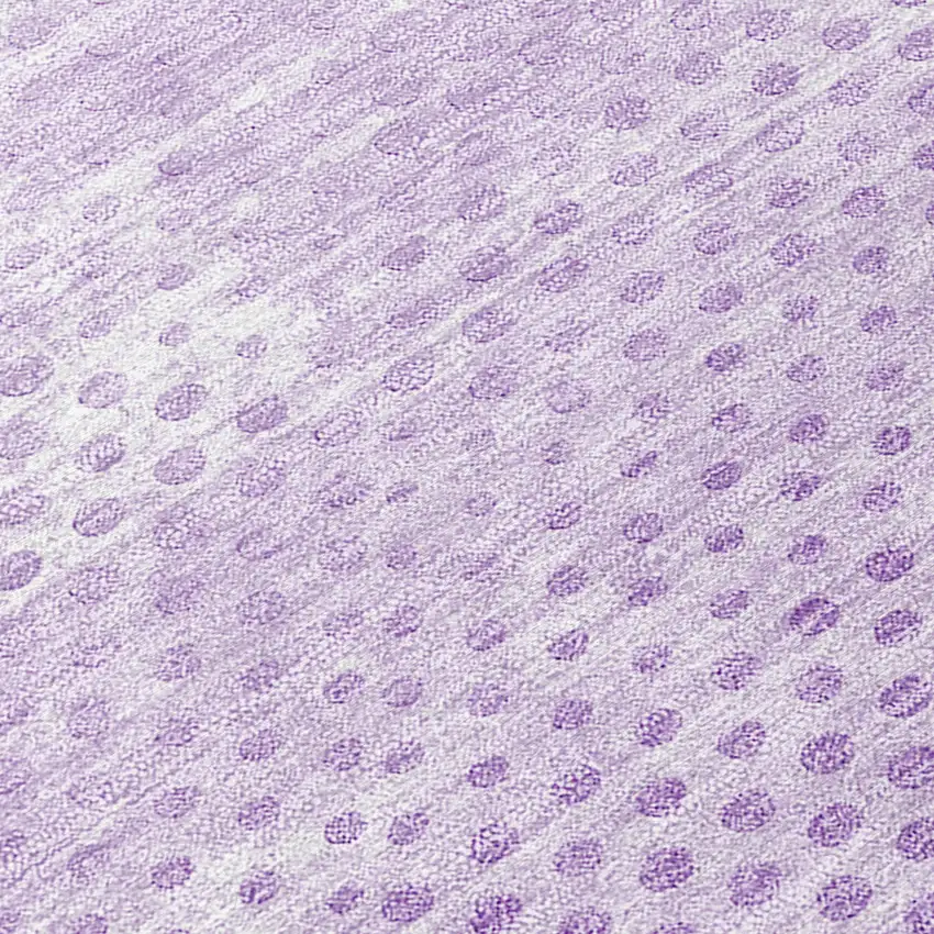 Lavender Geometric Washable Non Skid Indoor Outdoor Runner Rug Photo 8