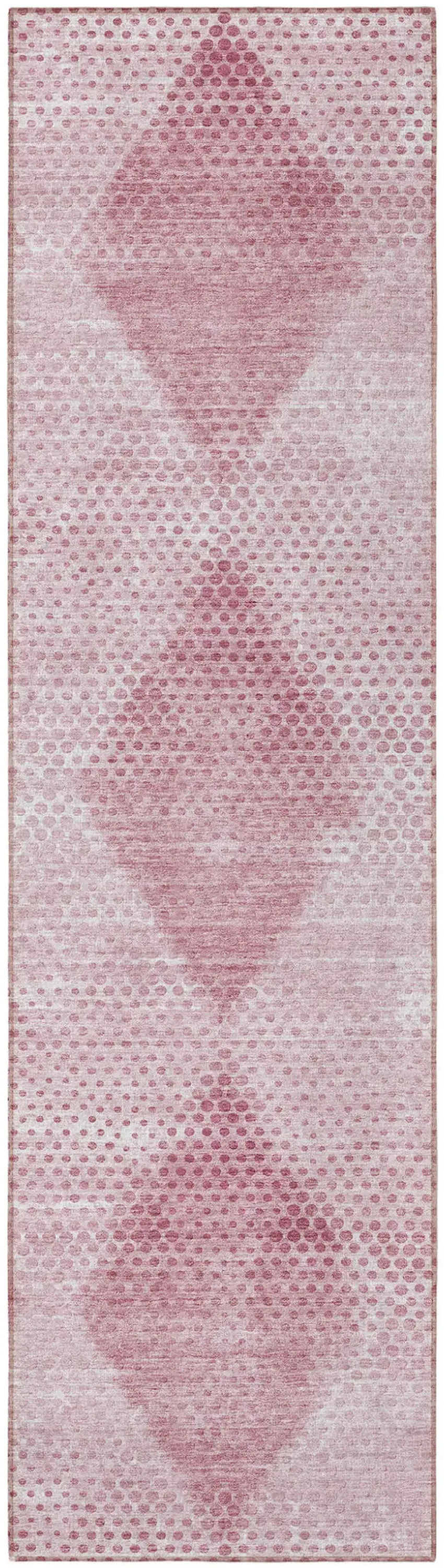Merlot Geometric Washable Non Skid Indoor Outdoor Runner Rug Photo 4