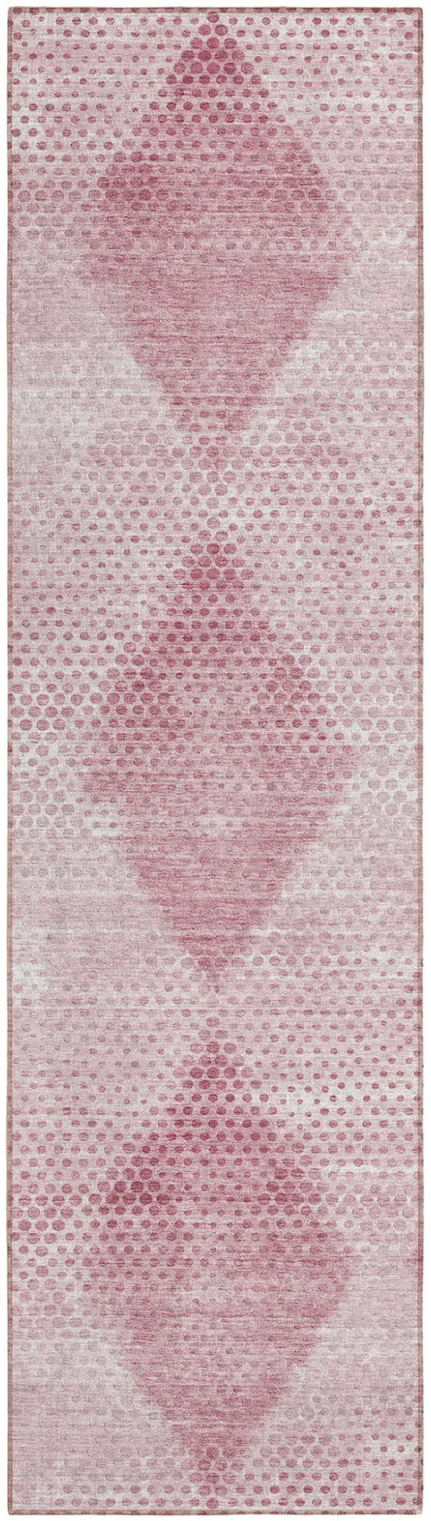 Merlot Geometric Washable Non Skid Indoor Outdoor Runner Rug Photo 2