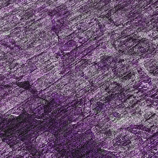 Purple Washable Non Skid Indoor Outdoor Runner Rug Photo 8