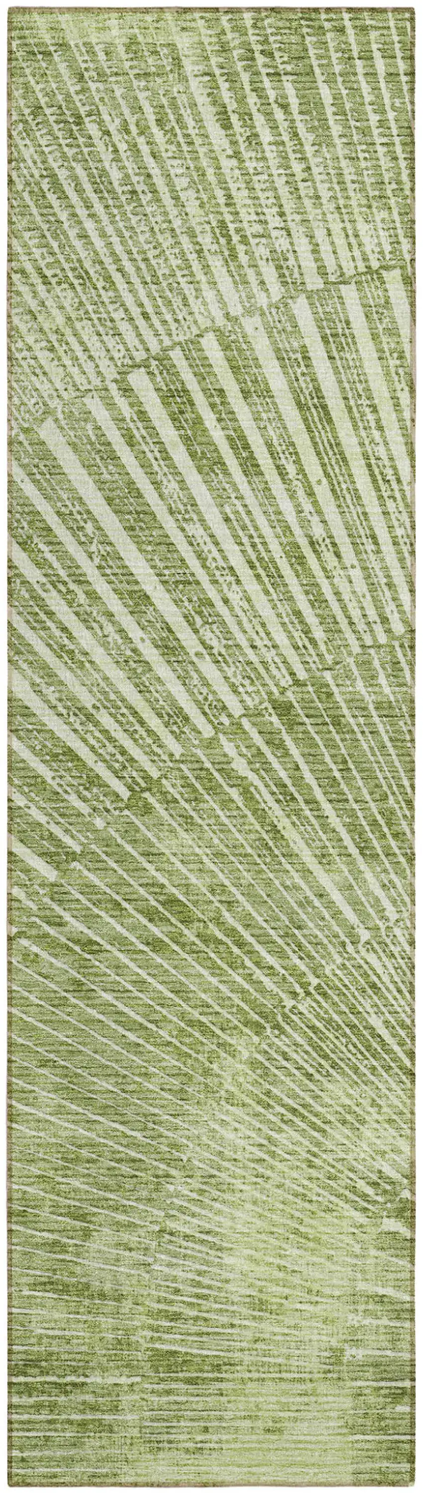 8' Runner Sage Abstract Washable Non Skid Indoor Outdoor Runner Rug Photo 2