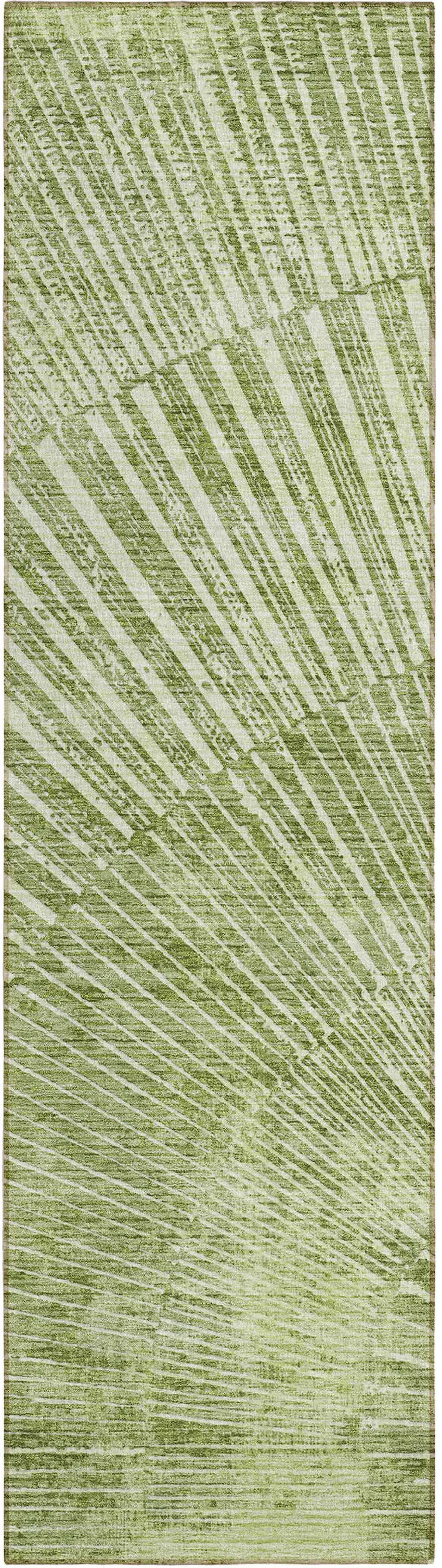 8' Runner Sage Abstract Washable Non Skid Indoor Outdoor Runner Rug Photo 2