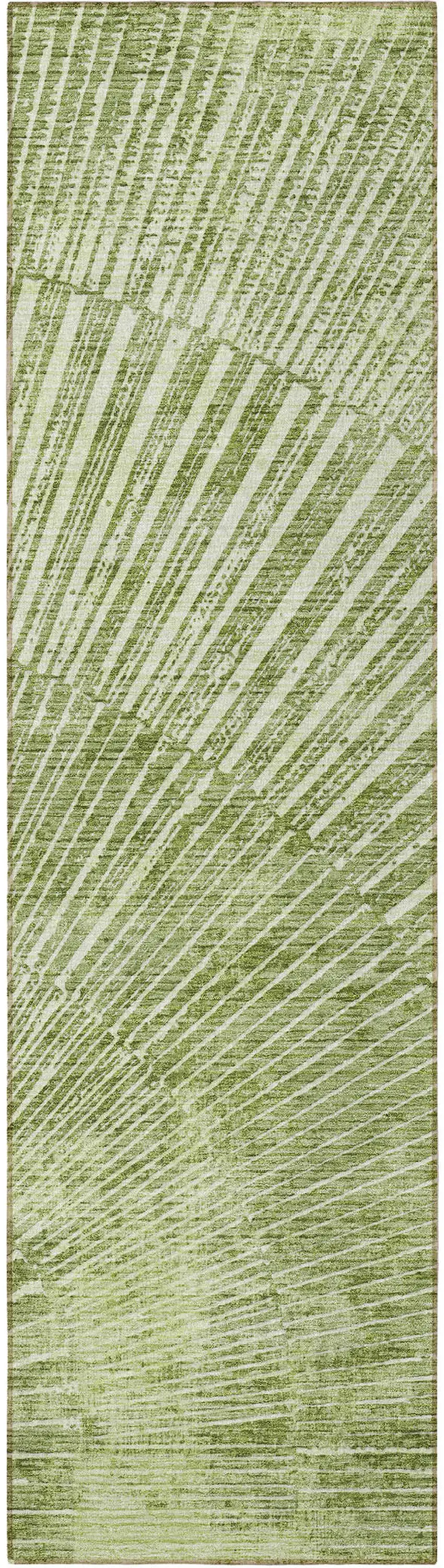 8' Runner Sage Abstract Washable Non Skid Indoor Outdoor Runner Rug Photo 5