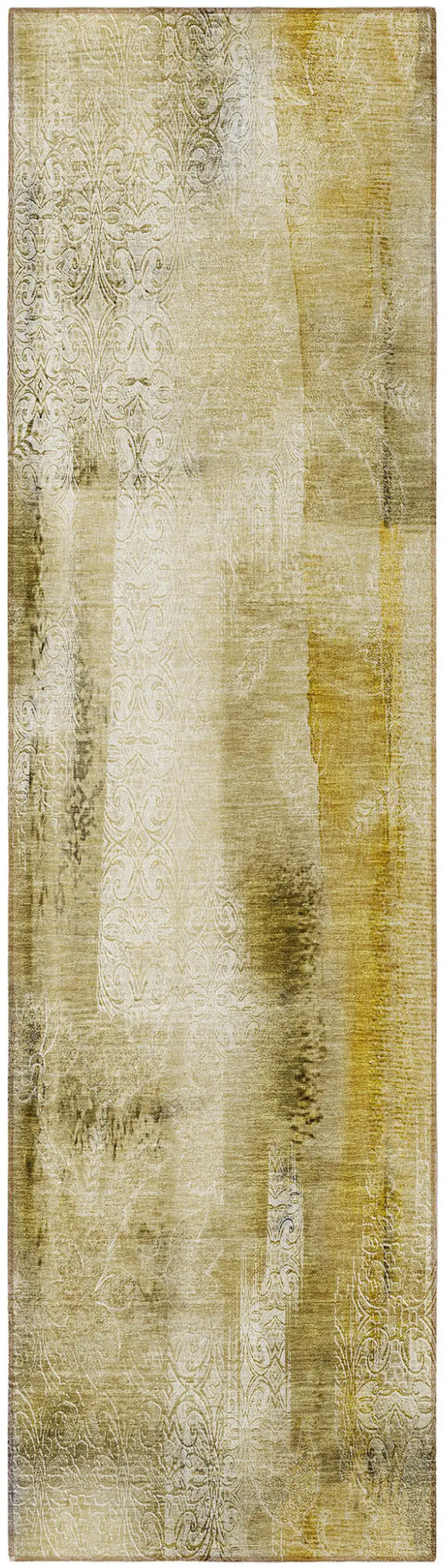 Taupe Washable Non Skid Indoor Outdoor Runner Rug Photo 4