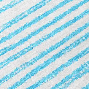 Photo of 8' Runner Teal Abstract Washable Non Skid Indoor Outdoor Runner Rug
