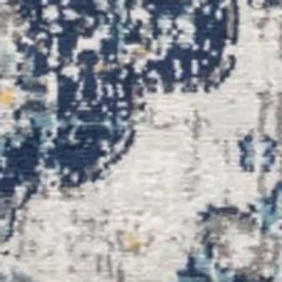 18' Rust And Gray Abstract Runner Rug Photo 9