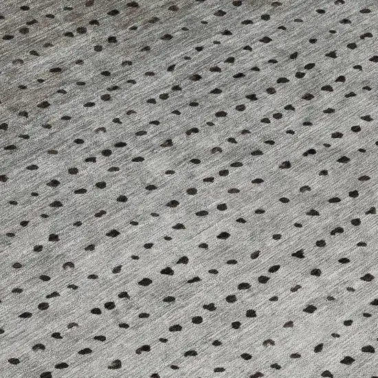 8' Rust And Gray Round Abstract Washable Indoor Outdoor Area Rug Photo 9