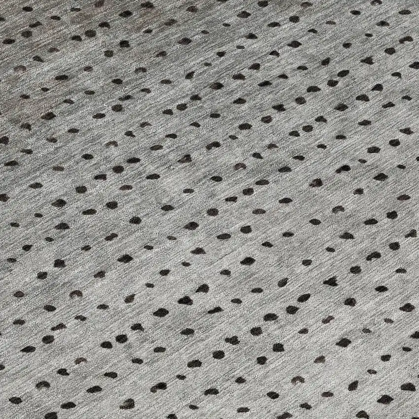 8' Rust And Gray Round Abstract Washable Indoor Outdoor Area Rug Photo 9