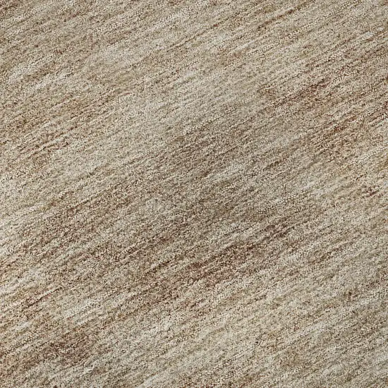 8' Rust And Ivory Abstract Washable Round Rug With UV Protection Photo 8