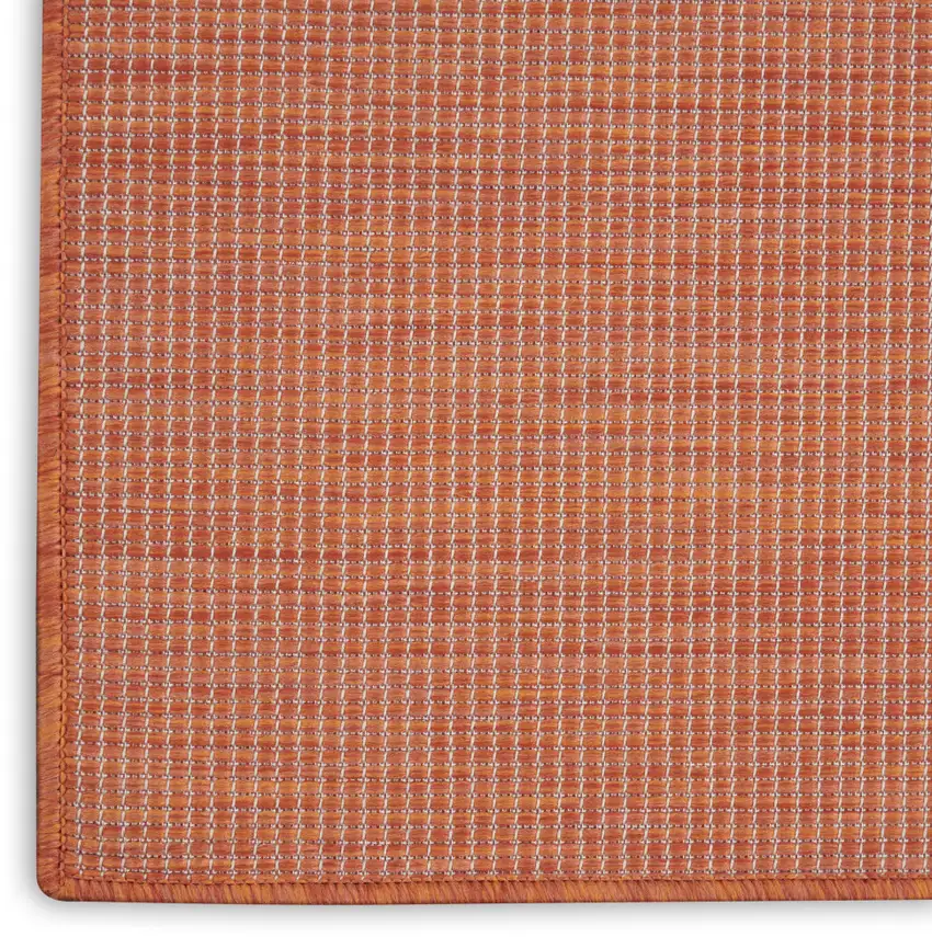8' Rust Indoor Outdoor Runner Rug Photo 4