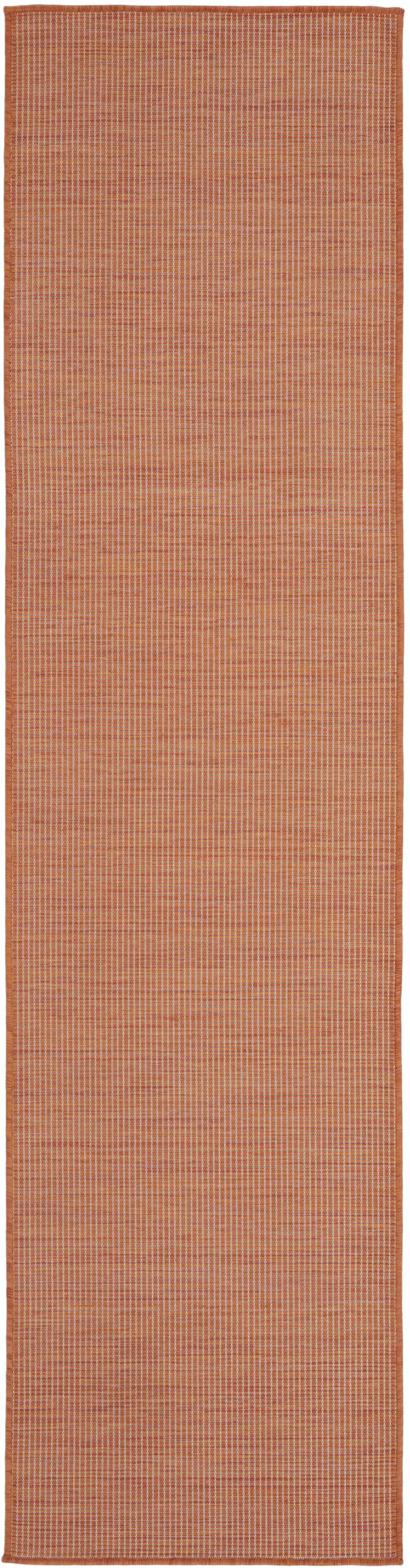 8' Rust Power Loom Runner Rug Photo 2