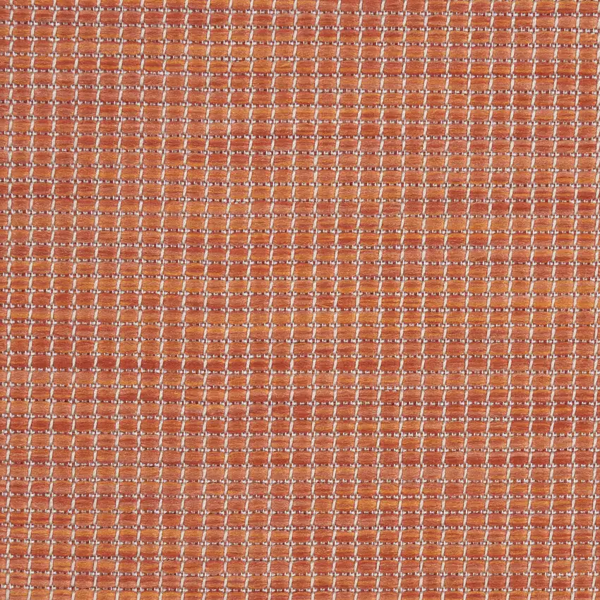 8' Rust Power Loom Runner Rug Photo 9