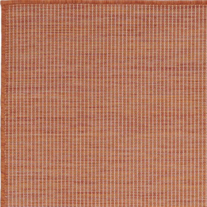 8' Rust Power Loom Runner Rug Photo 4