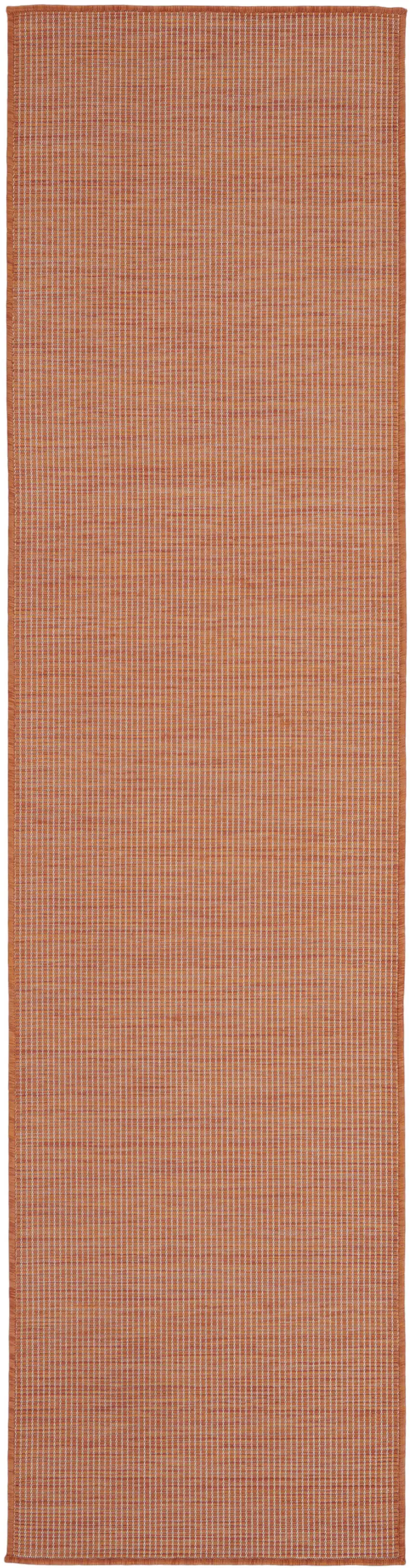 8' Rust Indoor Outdoor Runner Rug Photo 2