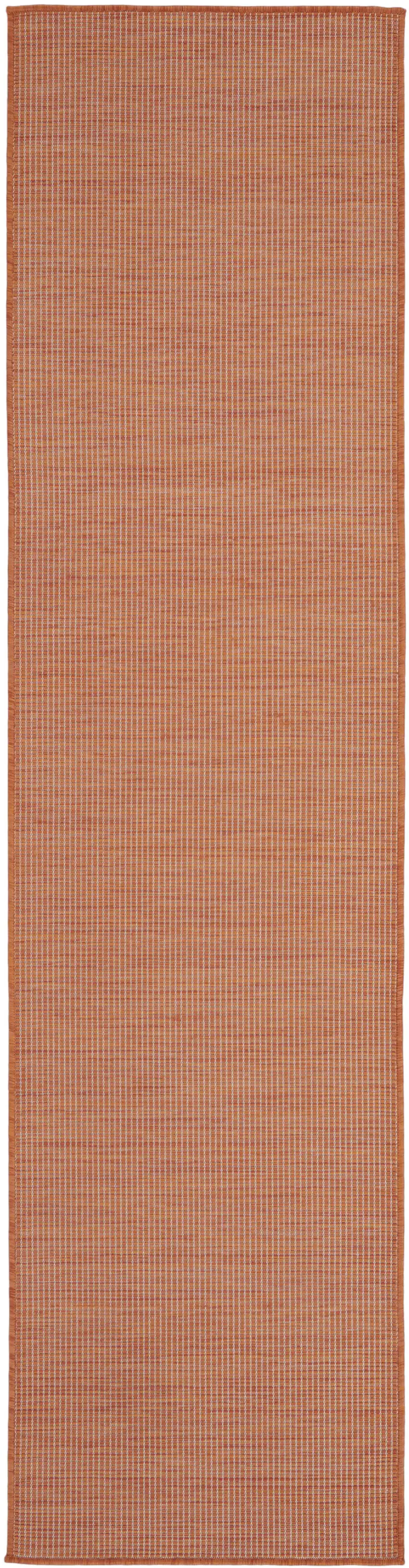 8' Rust Power Loom Runner Rug Photo 1