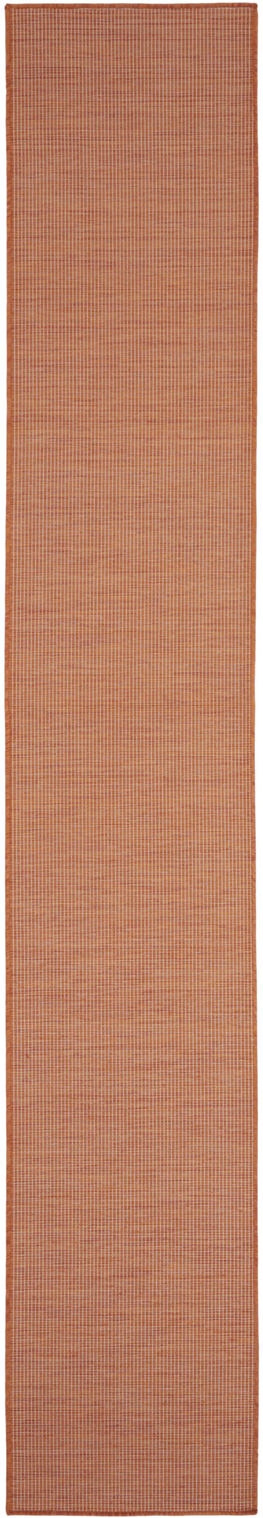 10' Rust Power Loom Runner Rug Photo 2