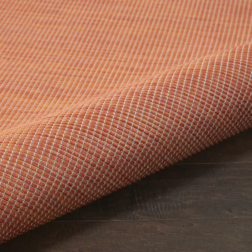 10' Rust Power Loom Runner Rug Photo 8