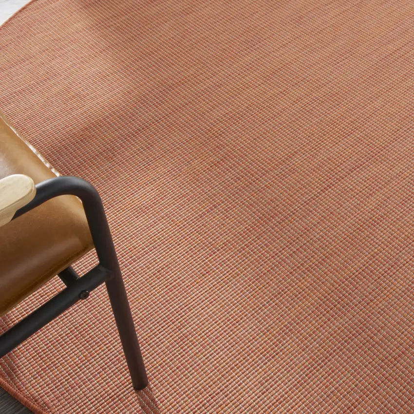 6' Terracotta Indoor Outdoor Area Rug Photo 6