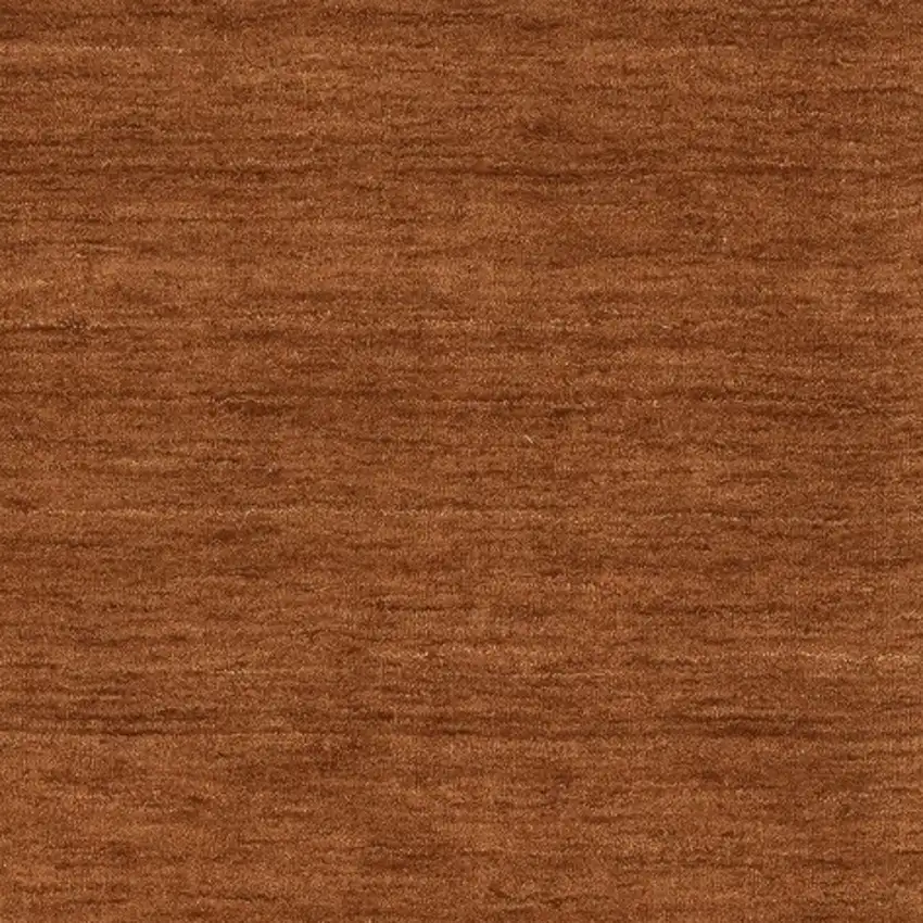 8' Rust Wool Hand Tufted Runner Rug Photo 5