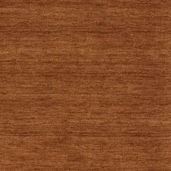 8' Rust Wool Hand Tufted Runner Rug Photo 5