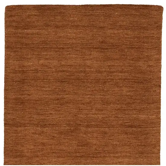 8' Rust Wool Hand Tufted Runner Rug Photo 4