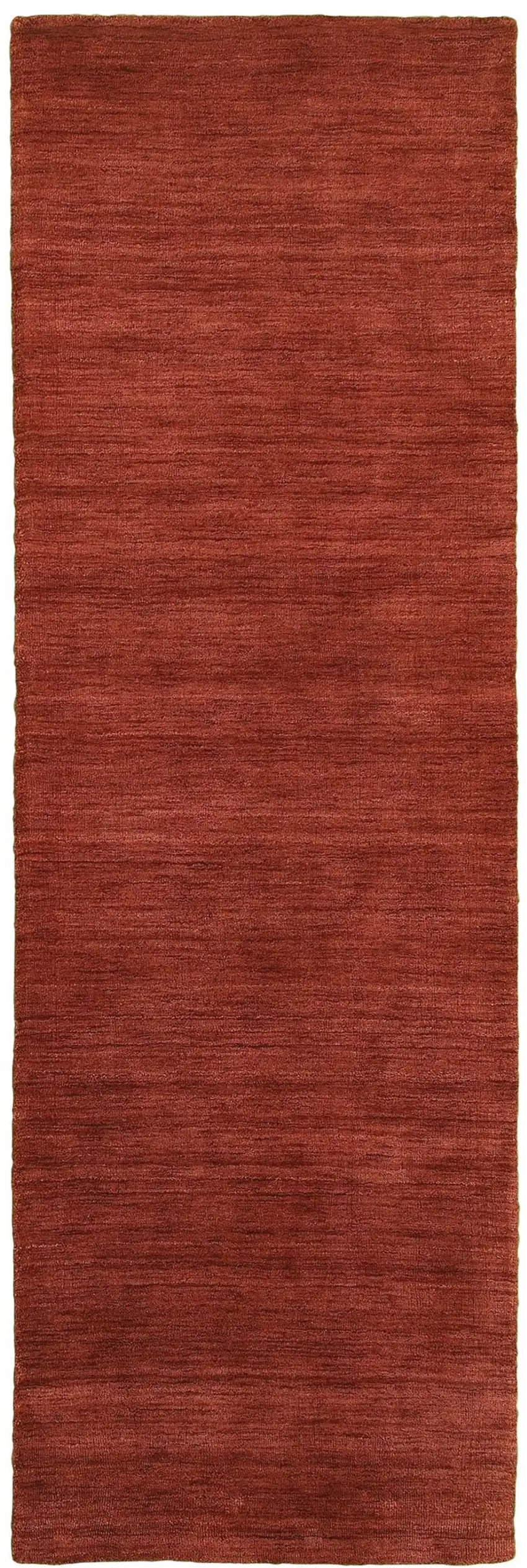 8' Rust Wool Hand Tufted Runner Rug Photo 4