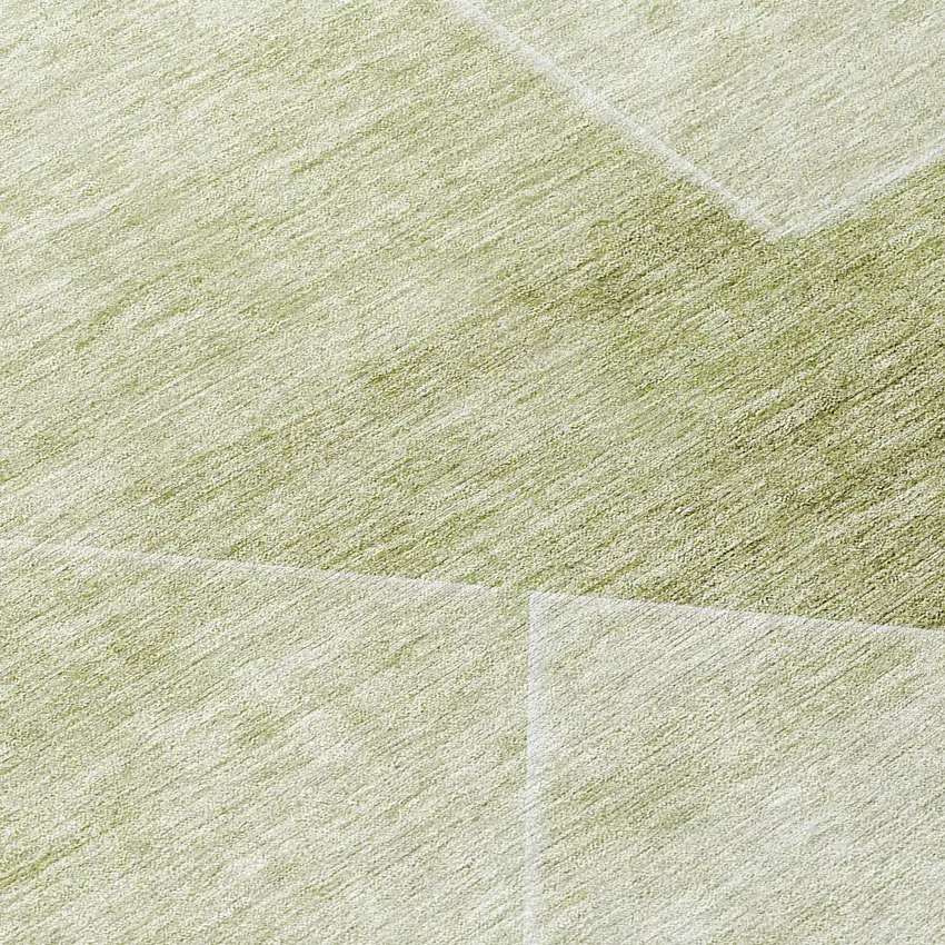 8' Sage And Artichoke Green Round Abstract Washable Indoor Outdoor Area Rug Photo 8