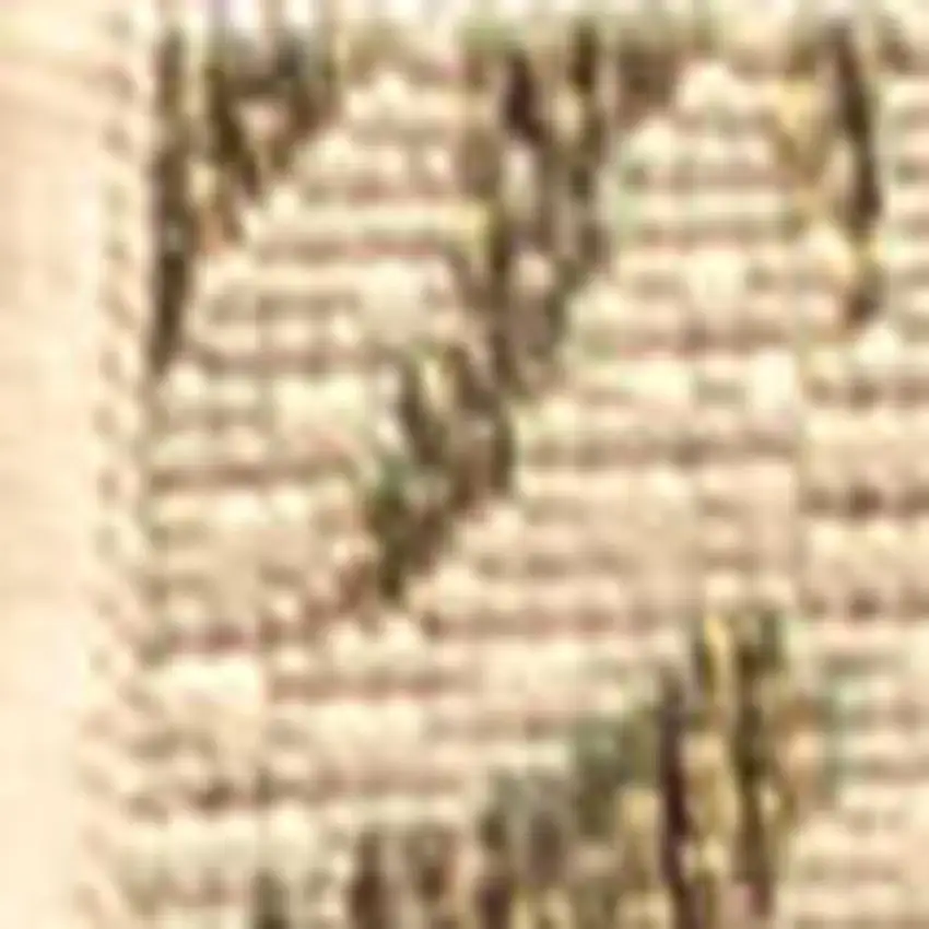 8' Sage And Brown Floral Indoor Outdoor Runner Rug Photo 3