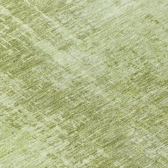 8' Sage And Green Round Abstract Washable Indoor Outdoor Area Rug Photo 8