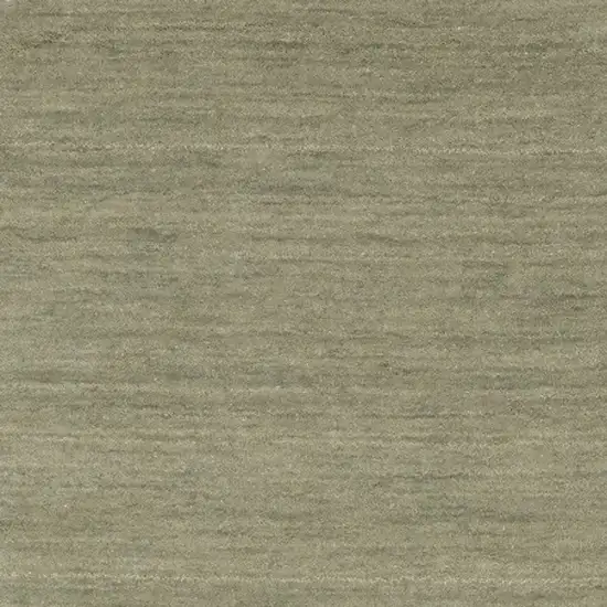 8' Sage And Green Wool Hand Tufted Runner Rug Photo 8