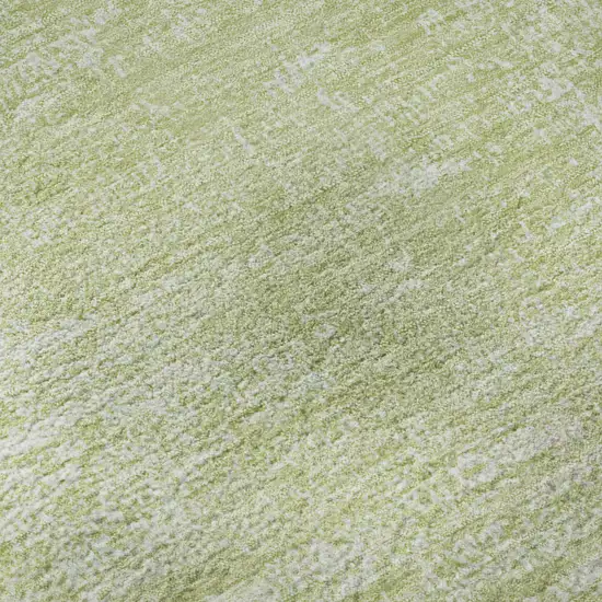8' Sage And Ivory Abstract Washable Round Rug With UV Protection Photo 9