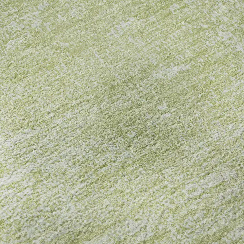 8' Sage And Ivory Abstract Washable Round Rug With UV Protection Photo 9