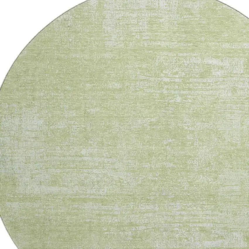 8' Sage And Ivory Abstract Washable Round Rug With UV Protection Photo 3
