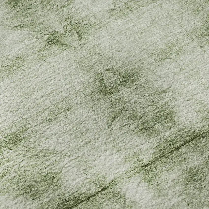 8' Sage And Ivory Geometric Washable Round Rug With UV Protection Photo 9