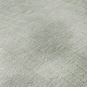 Photo of 8' Sage And Silver Abstract Washable Round Rug With UV Protection