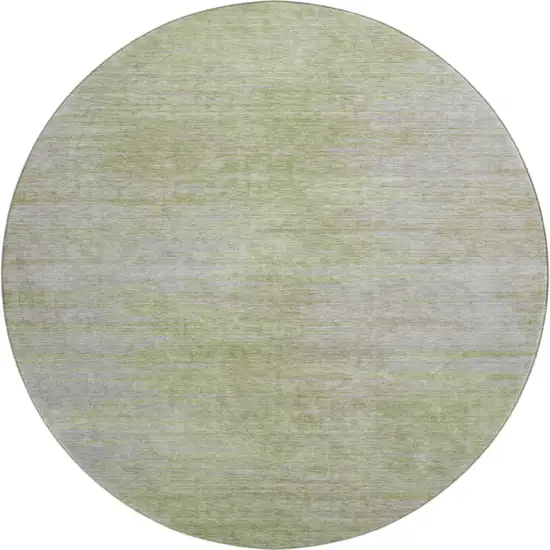 8' Sage And Taupe Abstract Washable Round Rug With UV Protection Photo 1